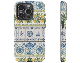 Italian Tiles Phone Case for iPhone 17 16 15 14 13 12 11 Samsung Galaxy Google Pixel