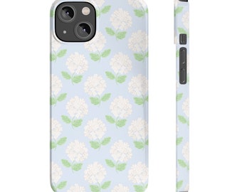 Floral Phone Case Aesthetic Hydrangea Phone Case Slim Phone Case for 7 8 Plus XR Xs Max 11 12 13 14 Pro Max Mini