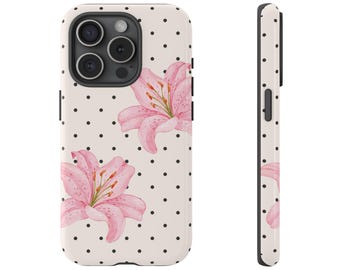 Tiger Lily Polka dot Phone Case for iPhone 17 16 15 14 13 12 11 Samsung Galaxy Google Pixel