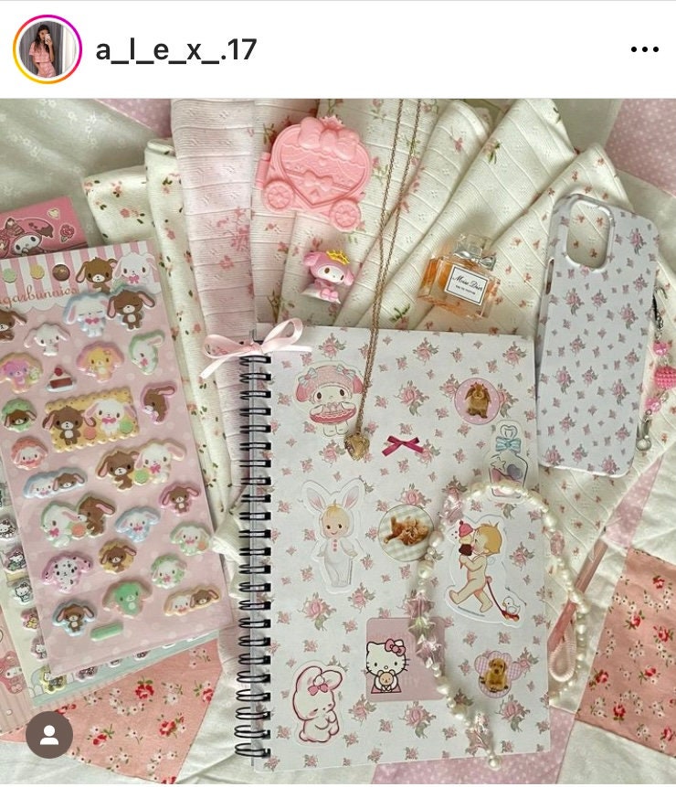 花柄ノート ヴィンテージフローラルスパイラルノート - 罫線入り