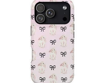 Bunny Bow Magsafe Phone Case Rabbit Magsafe Tough Phone Case for