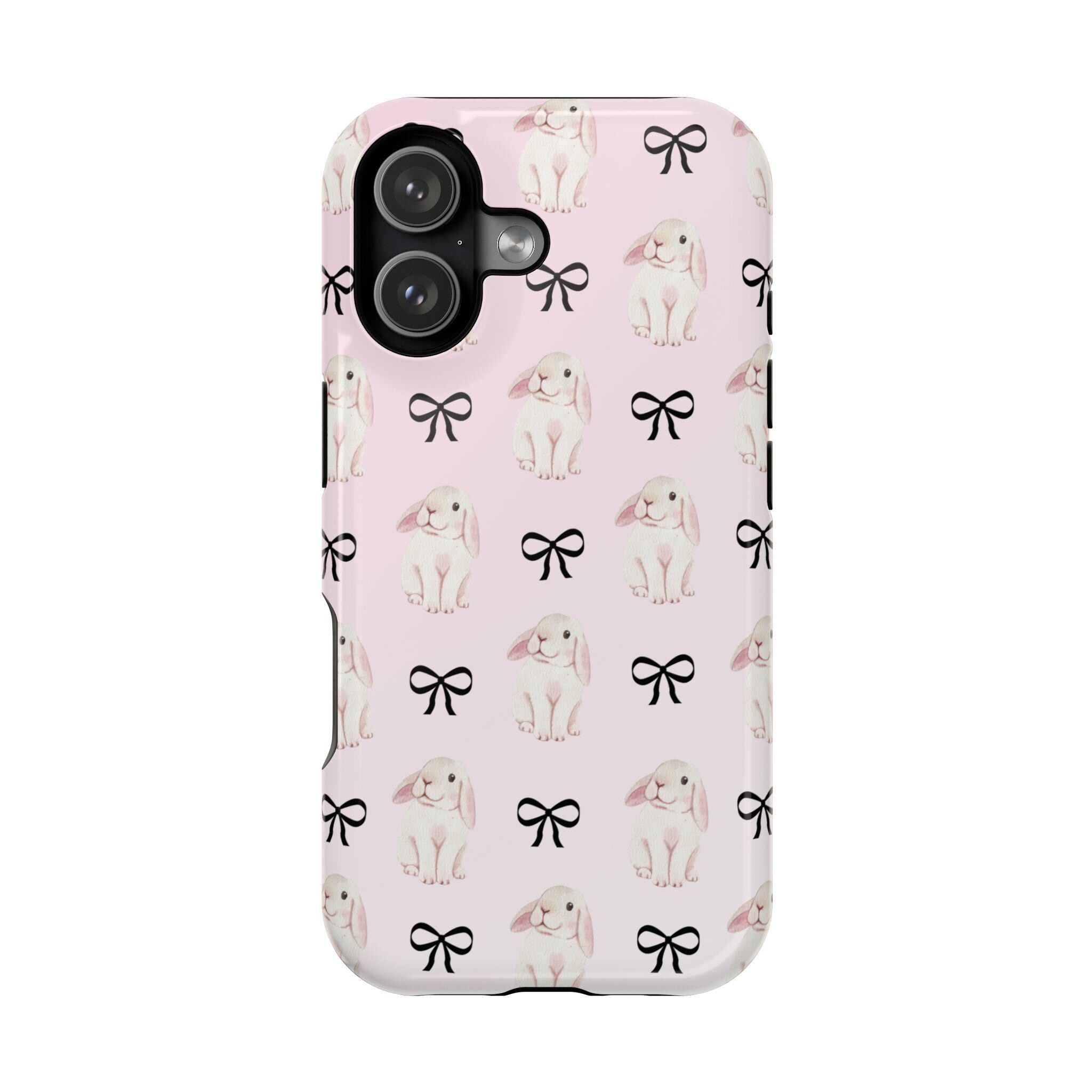iPhone16ProMAX Ribbon Bunnies MagSafe対応 iPhone16ProMAX Ribbon Bunnies MagSafe対応 Bunny Bow Phone