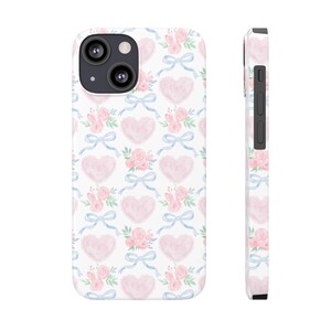 Heart Bow Phone Case Preppy Phone Case Slim Phone Case for for iPhone 7 8 Plus XR Xs Max 11 12 13 14 15 Pro Max Mini image 7