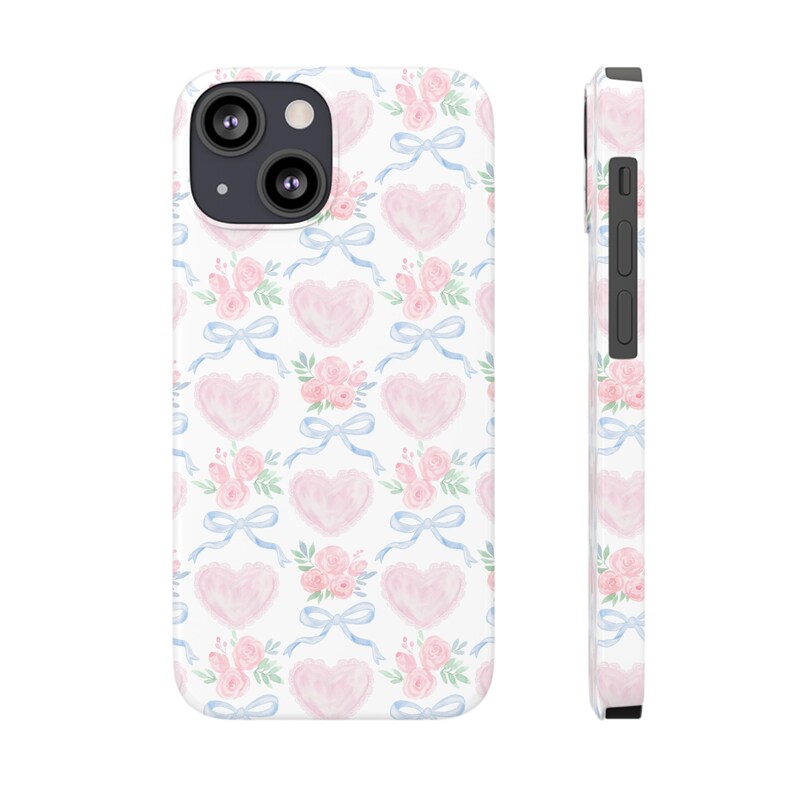 Heart Bow Phone Case Preppy Phone Case Slim Phone Case for for iPhone 7 8 Plus XR Xs Max 11 12 13 14 15 Pro Max Mini image 7