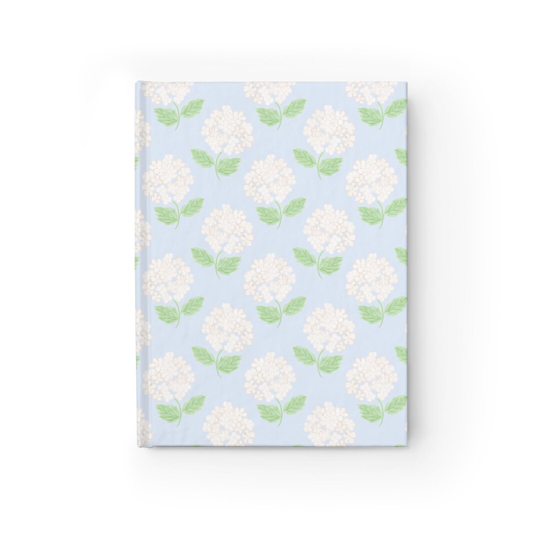 Floral Hydrangea Journal - Ruled Line - Etsy