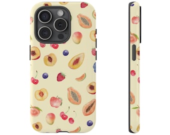 Fruit Fruit Phone Case Summer Fruits Berries Aesthetic Tough Phone Case for iPhone 17 16 15 14 13 12 11 and Samsung Galaxy S26 S25 Ultra