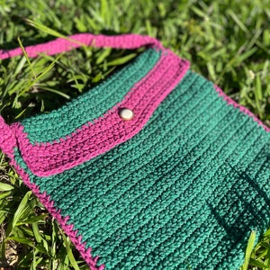 Sac pour les amoureux de la nature / Sac au crochet, Sac fait main, Sac vert image 3