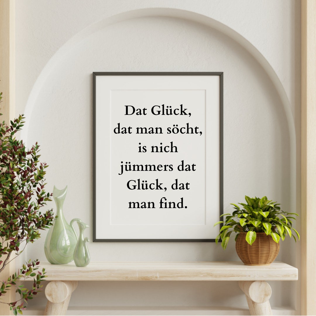 Plattdeutsche Sprüche Als Poster Zum Selbstausdrucken Etsy