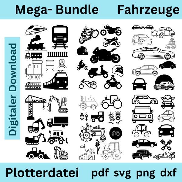 Mega Bundle - Plotterdatei Fahrzeuge