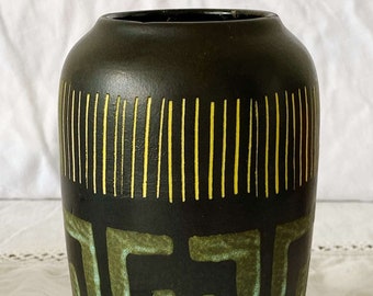 Vintage 50s Mid Century brutalist West German ceramic vase by designer Heinz Siery model 238-18 from Scheurich