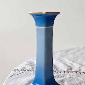 Antique Art Deco 1930s Spritzdekor porcelain candle holder