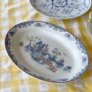 Antique Art Deco Chinoserie style serving plate from GRIMWADES Stoke-On-Trent England