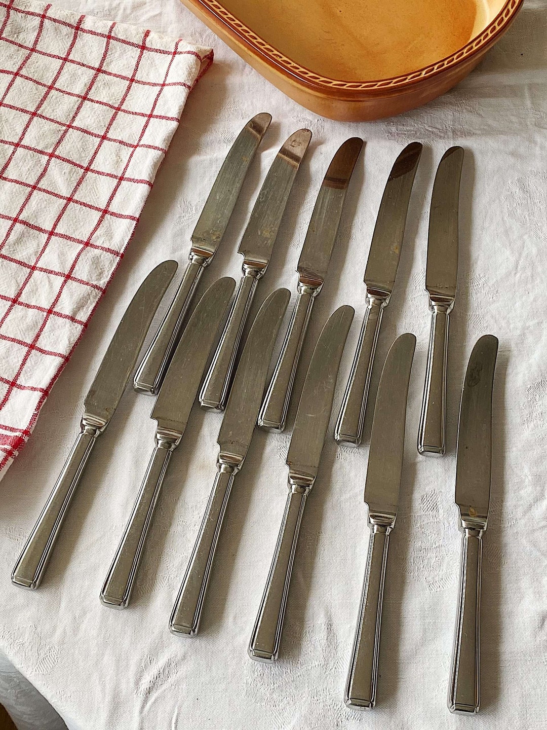 Set of 11 Vintage Dinner Knives Etsy