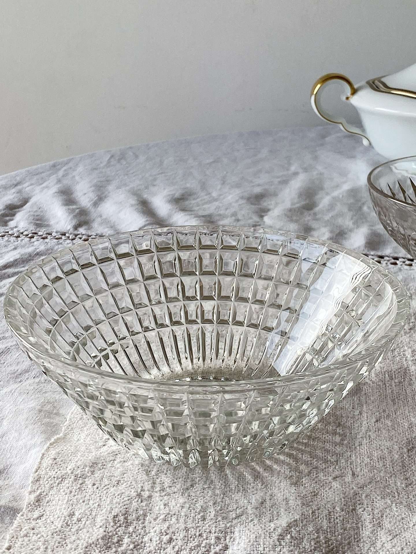 Stock Fast Delivery Glass Bowl High White Glass Serving Bowl Salad