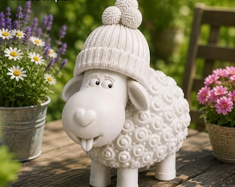 Decorative Sheep 3D Printed – Modern Home Accessory 180 mm / 220 mm – Garden & Home Decoration – Gift Idea – Scandinavian Style – Garden Decor – BB8