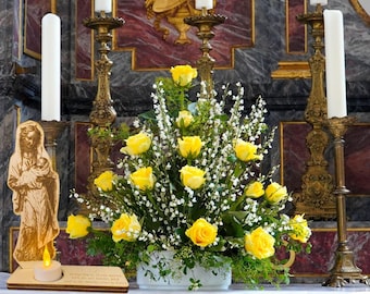 Santa Virgen María Madre de Dios - Madera - Oración - Regalo Personalizado para Oración o Altar - Cruz de Madera Artesanal