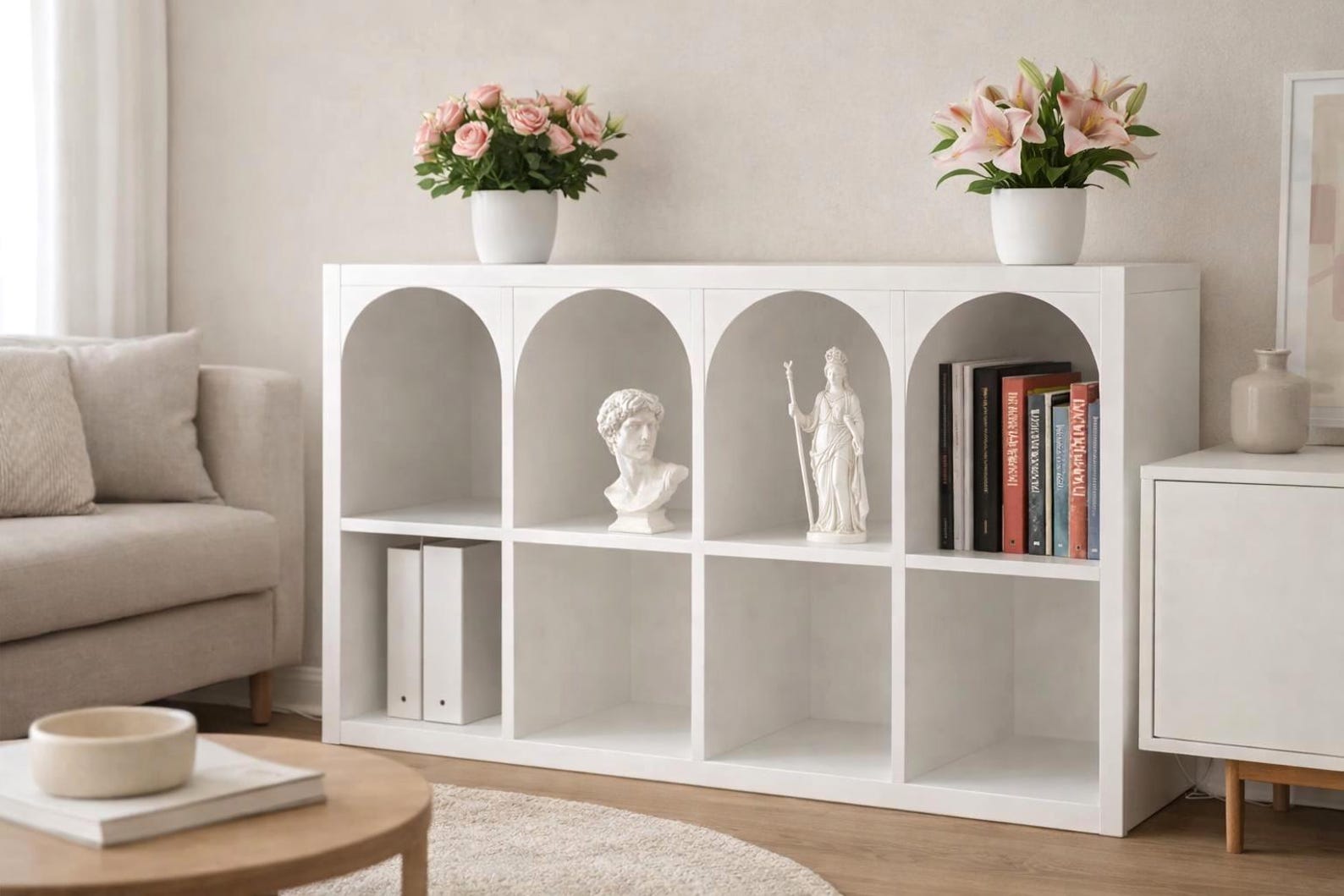 IKEA KALLAX Insert With Curved Corners – Stackable | Shelf Insert for a ...