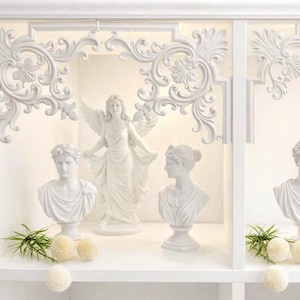 Barock Eck-Ornament für Regale IKEA Kallax Hack – Elegante Möbelverzierung & Regal-Deko aus PLA - Dekorativer Regal Einsatz Tattoo - IK7