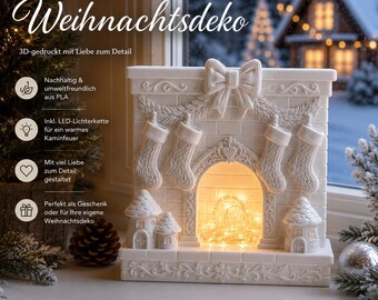 Fireplace Candle Holder | Christmas Stocking Decor Christmas Fireplace – Atmospheric Christmas Decoration LED Light String - Tealight - BU97