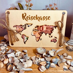 Money Gift World Map, Gift Idea for Travel, Birthday Present, Wedding ...