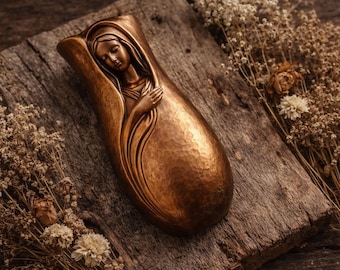 Figura di vaso da parete in urna 12 cm | Decorazione tombale a colombario | Vaso commemorativo per tombe a urna | Resina PLA | Decorazione tombale moderna, decorazione di vaso da parete - UG2
