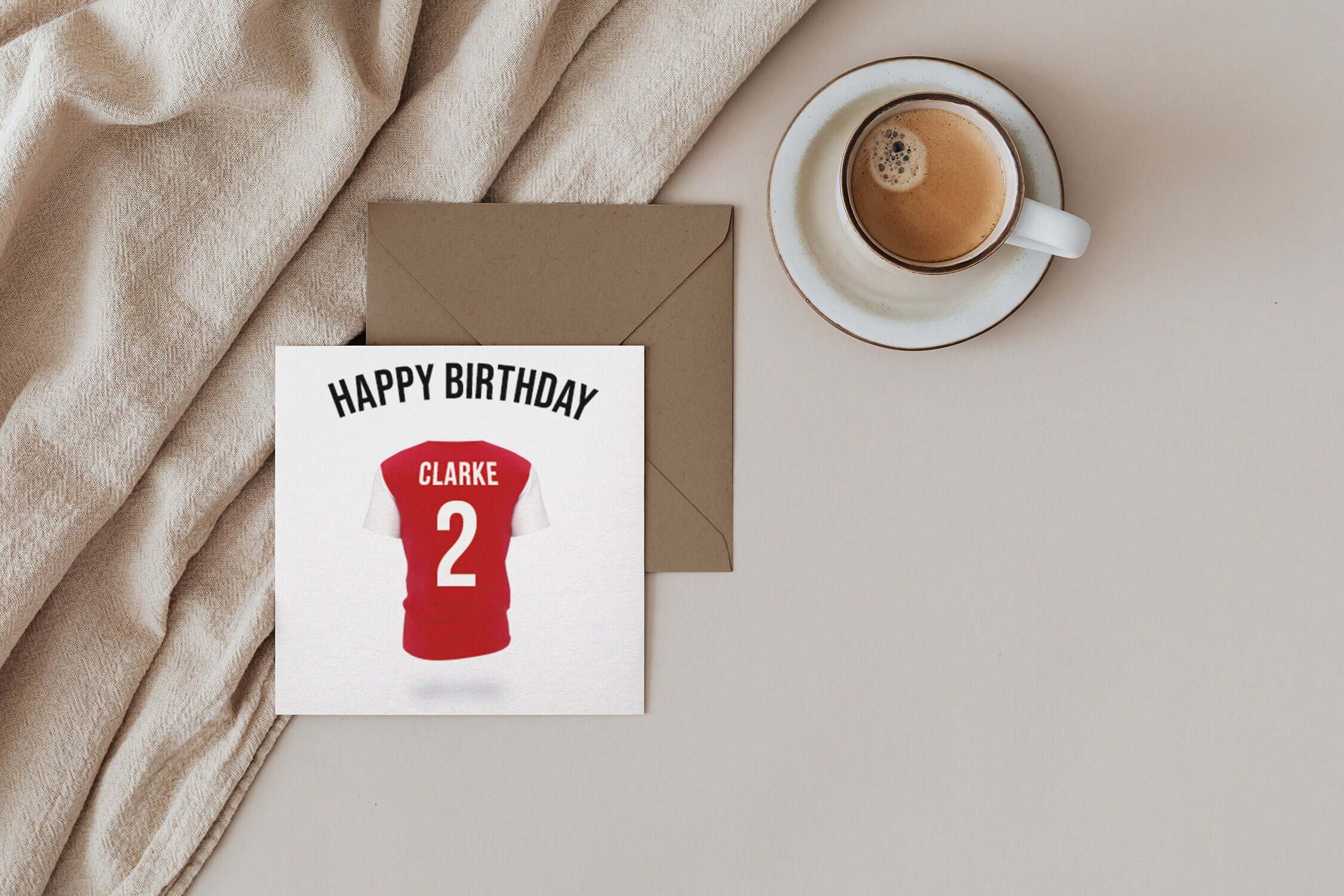 Arsenal Retro Shirts Personalised Birthday Card