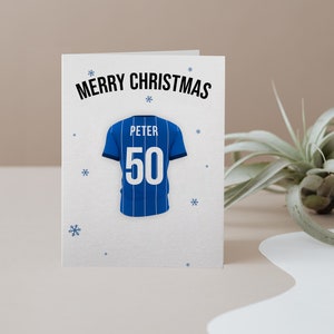 Cartão de Natal da camisa de futebol do Ipswich Town --- (vários tamanhos de cartão disponíveis)