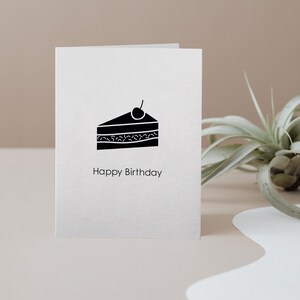 Carte de tranche de gâteau d'anniversaire (peut être personnalisée)