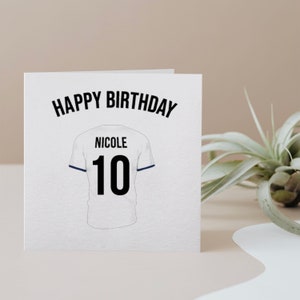 Carte d’anniversaire Tottenham Hotspurs Football Shirt --- (Plusieurs tailles de cartes disponibles)