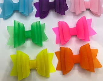 Jelly Hair Bows 3 inch