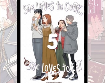 Le encanta cocinar y le encanta comer, volúmenes 1-5, manga en curso, inglés, archivo PDF, libro electrónico, cómic digital