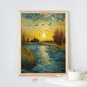 Van Gogh Style Nature Printable Wall Art, Modern Wall Art