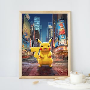 Pikachu&#39;s City Adventure Printable Wall Art