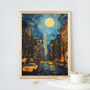 Van Gogh Style New York Printable Wall Art