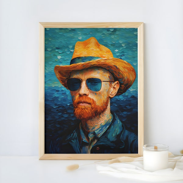Van Gogh Self Portrait Reimagined Printable Wall Art