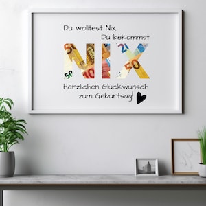 Regalo de cumpleaños sin dinero divertido | Regalo digital | Descarga digital