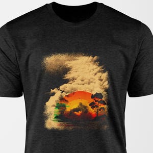 Cool graphic t shirt | Abstract Clouds T-Shirt in Black | Unisex | casual | Stylish