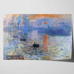 Claude Monet Print -  Sunrise (1872), Vintage Impressionist Decor, Classic Artwork for Home Decoration