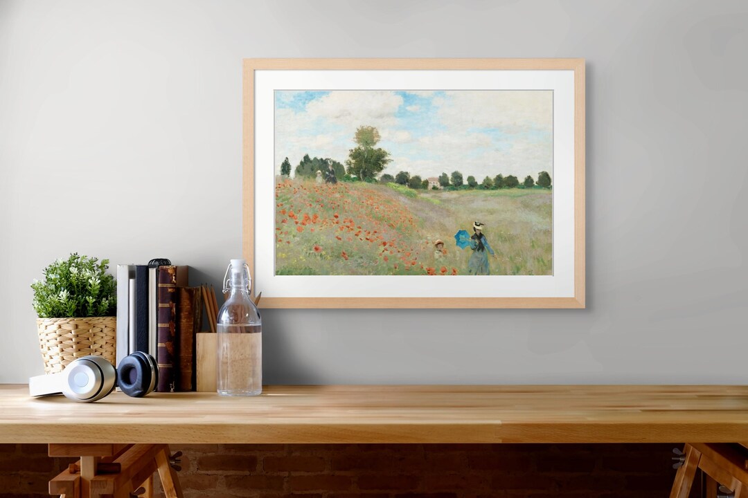 Claude Monet Print, Claude Monet, the Poppy Field Near Argenteuil 1873 ...