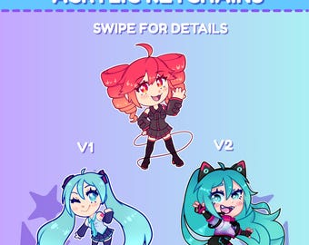 Double sided Acrylic Vocaloid keychain