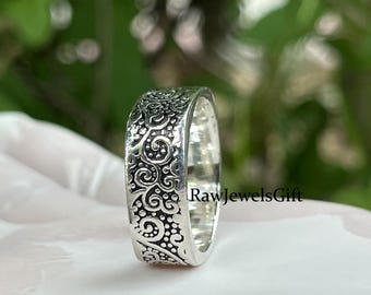 925 Sterling Silver Square Band Ring: Modern Geometric Unisex Jewelry