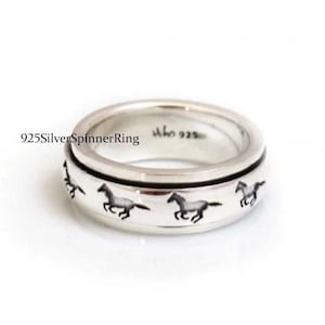 Sterling silver horse spinner ring Sterling silver horse spinner ring