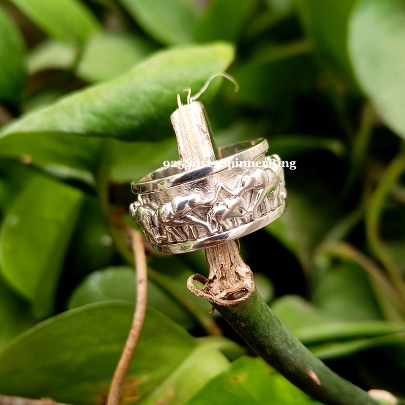 Elephant Spinning Handmade 925 Sterling Silver Elephant Spinner Ring ...