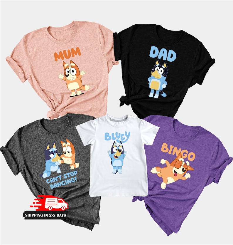 Bluey Shirt Bluey Bingo Shirt Bluey Tshirt Bluey Adult Etsy Sweden