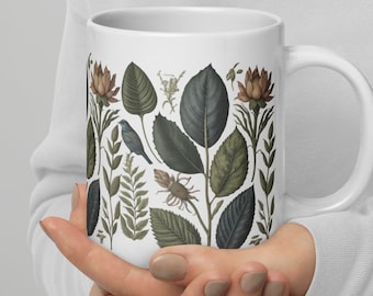 White glossy mug