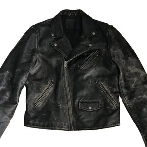 Worn Leather Jacket   Etsy