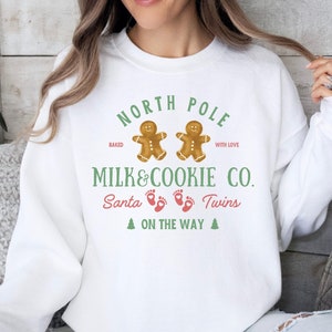 Twin Pregnancy Announcement Pregnancy Reveal To Family Gingerbread Shirt Christmas Pregnancy Announcement Pregnant Reveal To Family Momma