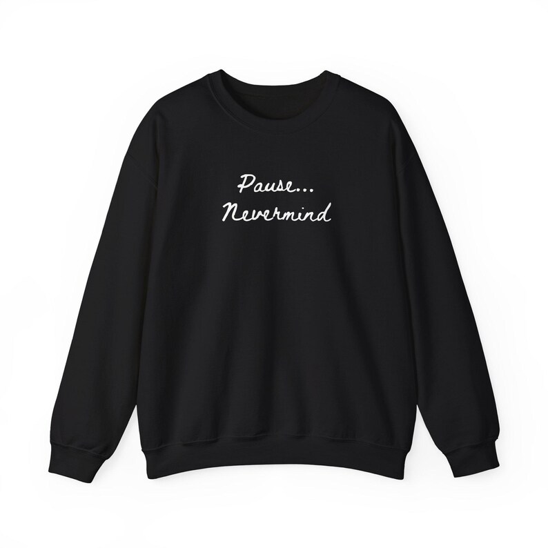 Pause Nevermind Mahjong sweatshirt Mahj Sweater Mahjong Gifts Mahjong Lover Gift Game Night Crewneck Mah Jongg Funny Mahjong Apparel Black