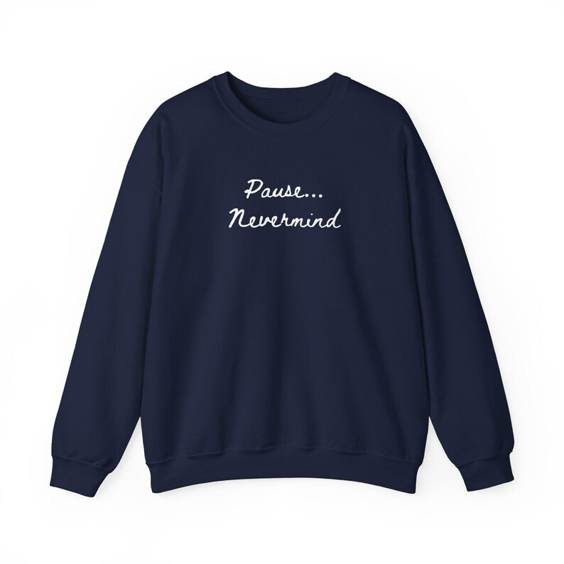 Pause Nevermind Mahjong sweatshirt Mahj Sweater Mahjong Gifts Mahjong Lover Gift Game Night Crewneck Mah Jongg Funny Mahjong Apparel Navy