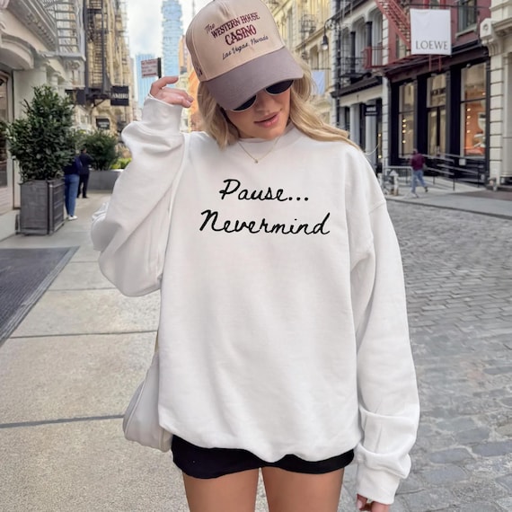 Pause Nevermind Mahjong sweatshirt Mahj Sweater Mahjong Gifts Mahjong Lover Gift Game Night Crewneck Mah Jongg Funny Mahjong Apparel
